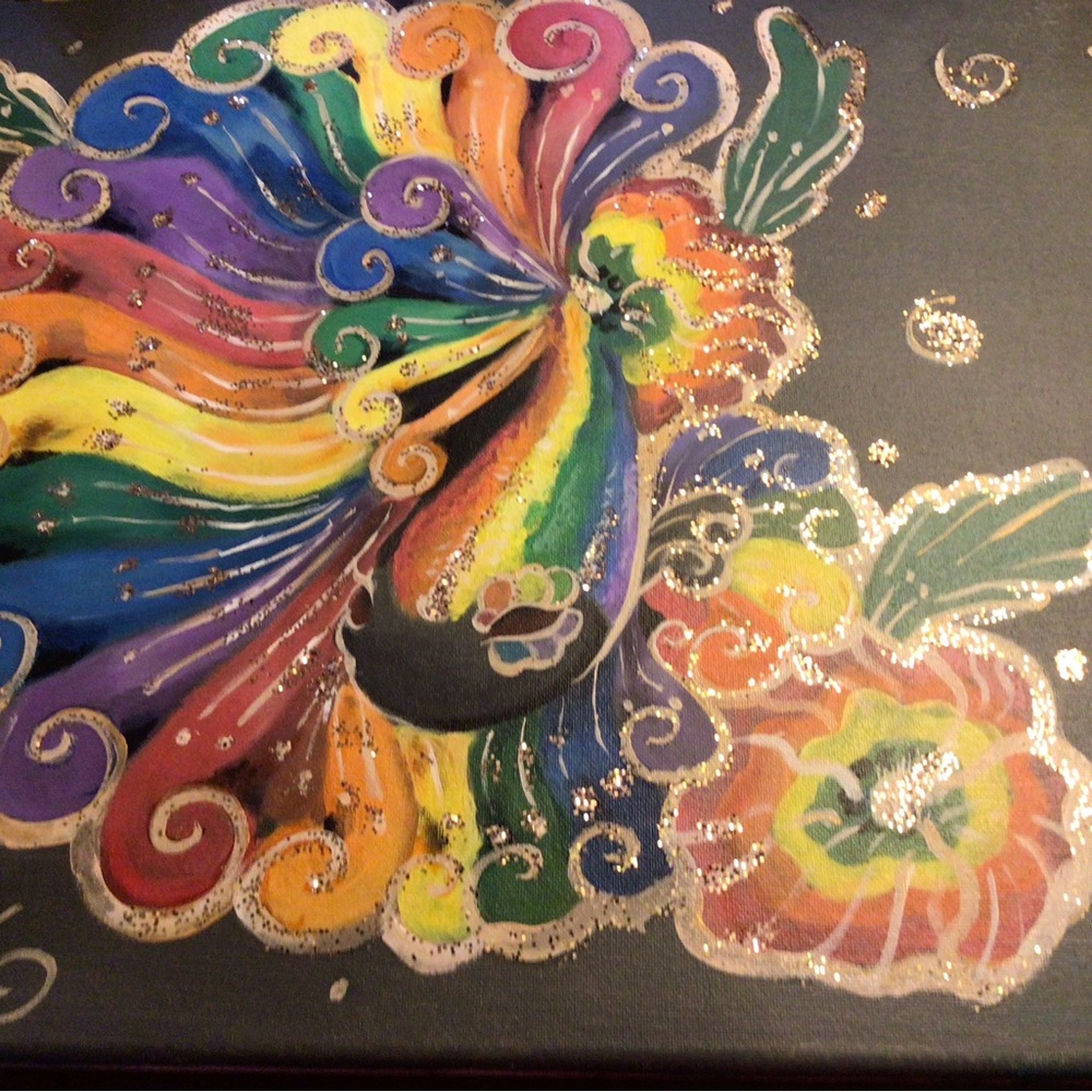 Colorful Abstract Peacock Art/Amandas Betta fish
